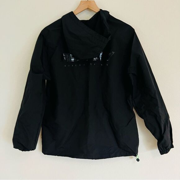 Playboy x Pacsun Men's Black/Green 1/2 Zip Windbreaker Jacket Size Small - Picture 6 of 9